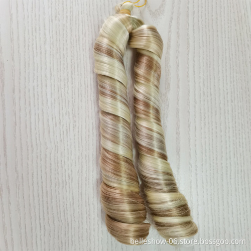 Xin Si Hot sell customized 150g curly hair extensions deep curly yaki wavy synthetic wet and wavy micro braiding hair